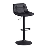 Barstol Jason Dimehouse Sort LxBxH 82x52x39 Kunstlæder Hvid foto diagonalt set forfra