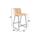 Barstol Jelle Dimehouse Champagne LxBxH 63x56x49 Mikrofiber Hvid fotostørrelsesangivelse