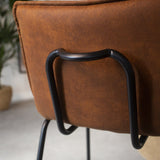 Barstol Jelle Dimehouse Cognac LxBxH 63x56x49 Mikrofiber Atmosfærisk fotodetalje