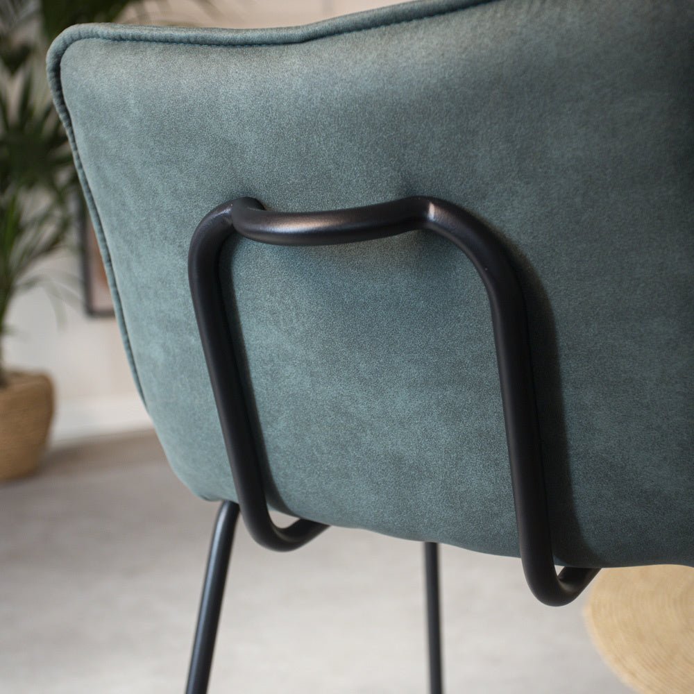 Barstol Jelle Dimehouse Grøn LxBxH 63x56x49 Mikrofiber Atmosfærisk fotodetalje