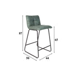 Barstol Jelle Dimehouse Grøn LxBxH 63x56x49 Mikrofiber Hvid fotostørrelsesindikation