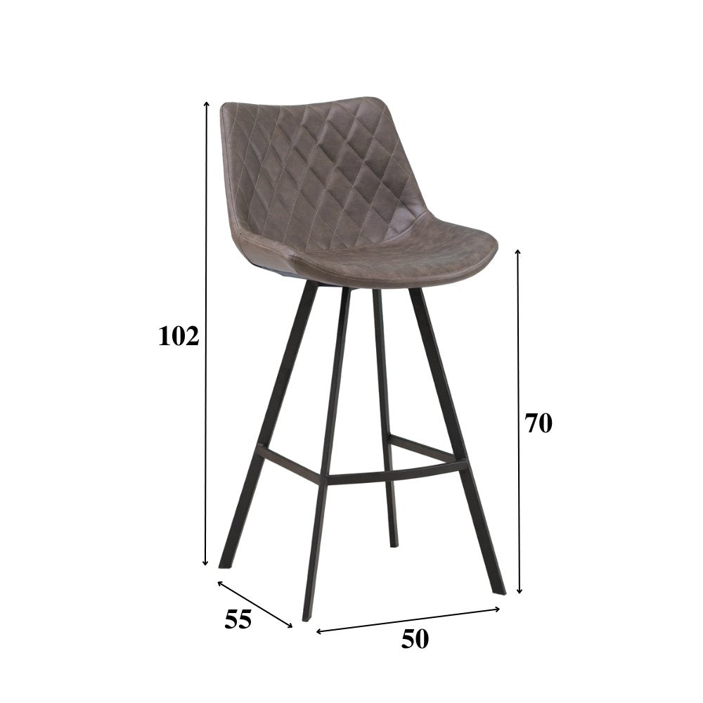 Barstol Juno Dimehouse Taupe LxBxH 86x56x56 Kunstlæder Hvid fotostørrelsesangivelse