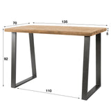 Barbord Wyatt DH Interiør Mango LxBxH 140x77x21 Mangotræ Hvid fotostørrelsesindikation