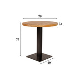 Spisebord Bistrobord Rundt Dimehouse Brun LxBxH 77x77x7 Mangotræ Hvid fotostørrelsesangivelse