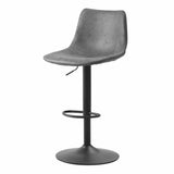 Barstol Boran Dimehouse Antracit LxBxH 55x54x53 Øko-læder Hvid foto diagonalt set forfra