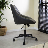 Kontorstol Emily Microfibre Dimehouse Antracit LxBxH 75x61x52 Mikrofiber Atmosfærisk foto set fra siden