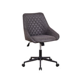 Kontorstol Emily Microfibre Dimehouse Antracit LxBxH 75x61x52 Mikrofiber Hvid foto diagonalt set forfra