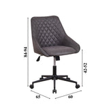 Kontorstol Emily Microfibre Dimehouse Antracit LxBxH 75x61x52 Mikrofiber Hvid fotostørrelsesindikation