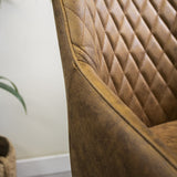Kontorstol Emily Microfibre Dimehouse Cognac LxBxH 75x61x52 Mikrofiber Atmosfærisk fotodetalje