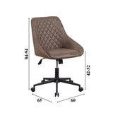 Kontorstol Emily Microfibre Dimehouse Grøn LxBxH 75x61x52 Mikrofiber Hvid fotostørrelsesindikation