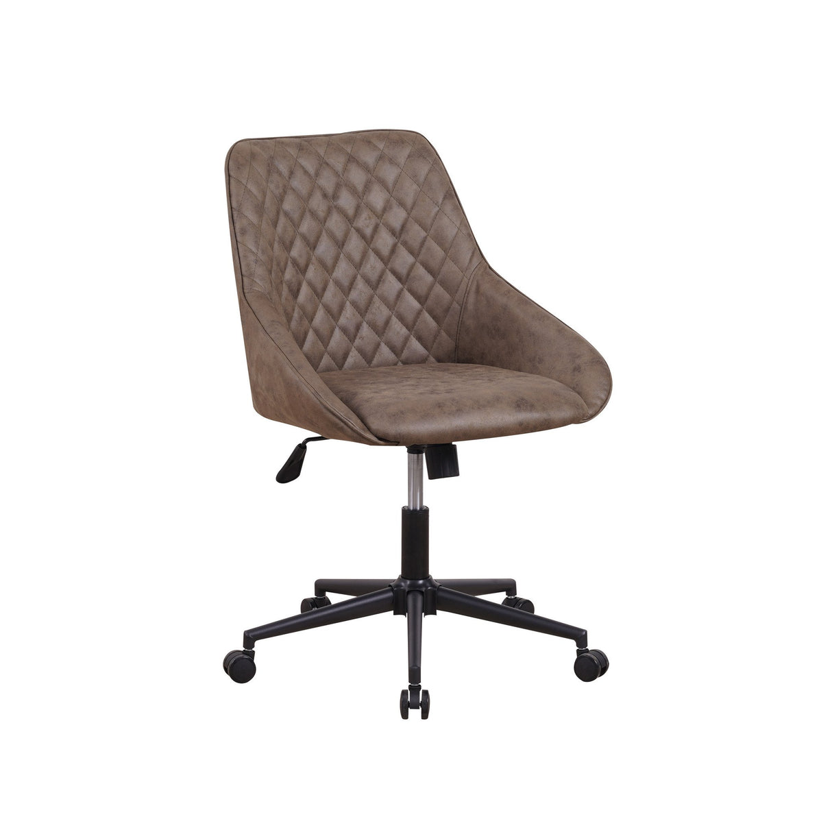 Kontorstol Emily Microfibre Dimehouse Grøn LxBxH 75x61x52 Mikrofiber Hvid foto diagonalt set forfra