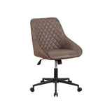 Kontorstol Emily Microfibre Dimehouse Grøn LxBxH 75x61x52 Mikrofiber Hvid foto diagonalt set forfra