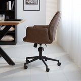 Kontorstol Novan Dimehouse Taupe LxBxH 72x63x58 Stof Atmosfærisk foto fra siden