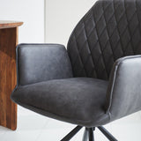 Spisestuestol Novan Microfiber Dimehouse Antracit LxBxH 71x64x56 Stof Atmosfærisk fotodetalje