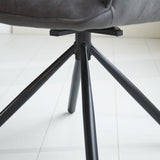 Spisestuestol Novan Microfiber Dimehouse Antracit LxBxH 71x64x56 Stof Atmosfærisk fotodetalje