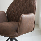 Spisestuestol Novan Microfiber Dimehouse Brun LxBxH 71x64x56 Stof Atmosfærisk fotodetalje