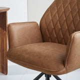 Spisestuestol Novan Microfiber Dimehouse Cognac LxBxH 71x64x56 Stof Atmosfærisk fotodetalje