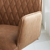 Spisestuestol Novan Microfiber Dimehouse Cognac LxBxH 71x64x56 Stof Atmosfærisk fotodetalje