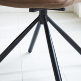 Spisestuestol Novan Microfiber Dimehouse Taupe LxBxH 71x64x56 Stof Atmosfærisk foto i situation