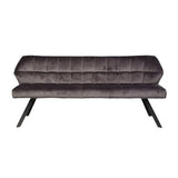Spisesofa Romy DH Interiør Antracit LxBxH 196x81x58 Velvet White foto set forfra