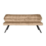 Spisesofa Romy DH Interiør Champagne LxBxH 190x60x48 Velvet White foto set forfra