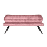 Spisesofa Romy DH Interiør Pink LxBxH 197x82x59 Velvet White foto set forfra