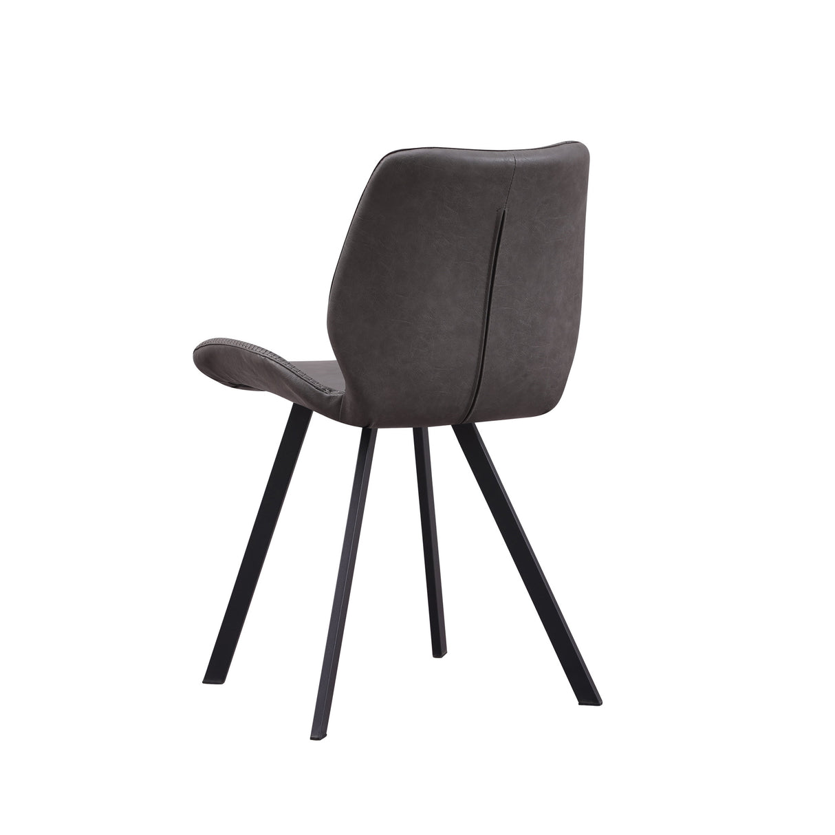 Spisestuestol Barry Dimehouse Antracit LxBxH 69x66x48 Kunstlæder Hvid foto diagonalt set bagfra