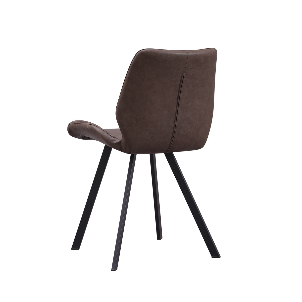 Spisestuestol Barry Dimehouse Taupe LxBxH 69x66x48 Kunstlæder Hvid foto diagonalt set bagfra