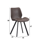 Spisestuestol Barry Dimehouse Taupe LxBxH 69x66x48 Kunstlæder Hvid fotostørrelsesangivelse