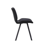 Spisestuestol Barry Dimehouse Sort LxBxH 69x66x48 Kunstlæder Hvid foto fra siden