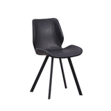 Spisestuestol Barry Dimehouse Sort LxBxH 69x66x48 Kunstlæder Hvid foto diagonalt set forfra