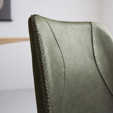 Spisestuestol Beau kunstlæder Dimehouse Grøn LxBxH 72x68x50 Kunstlæder Atmosfærisk fotodetalje