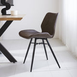 Spisestuestol Beau kunstlæder Dimehouse Taupe LxBxH 72x68x50 Kunstlæder Atmosfærisk foto set fra siden