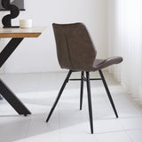 Spisestuestol Beau kunstlæder Dimehouse Taupe LxBxH 72x68x50 Kunstlæder Atmosfærisk foto diagonalt set bagfra