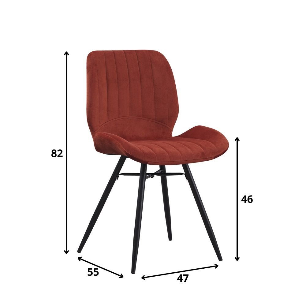 Spisestuestol Beau fløjl Dimehouse Kobber LxBxH 71x67x49 Stof Hvid fotostørrelsesindikation