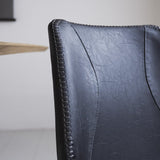 Spisestuestol Beau kunstlæder Dimehouse Sort LxBxH 72x68x50 Kunstlæder Atmosfærisk fotodetalje