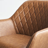 Spisestuestol Cara Dimehouse Cognac LxBxH 78x65x57 Kunstlæder Atmosfærisk fotodetalje