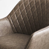 Spisestuestol Cara Dimehouse Taupe LxBxH 78x65x57 Kunstlæder Atmosfærisk fotodetalje