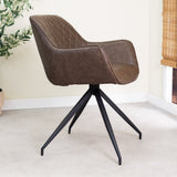 Spisestuestol Gian Dimehouse Taupe LxBxH 73x65x50 Kunstlæder Atmosfærisk foto set fra siden
