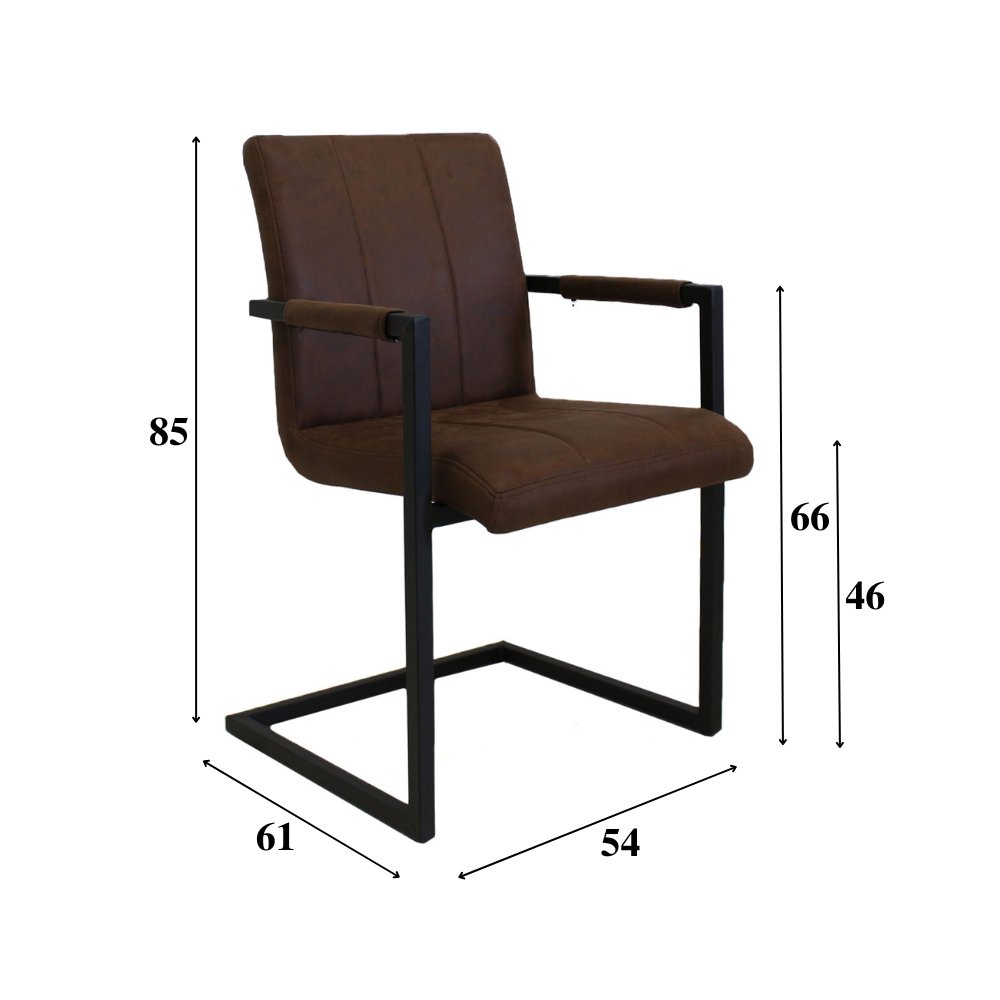 Spisestuestol Jackson Dimehouse Brun LxBxH 71x58x54 Stof Hvid fotostørrelsesindikation