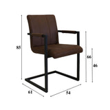 Spisestuestol Jackson Dimehouse Brun LxBxH 71x58x54 Stof Hvid fotostørrelsesindikation