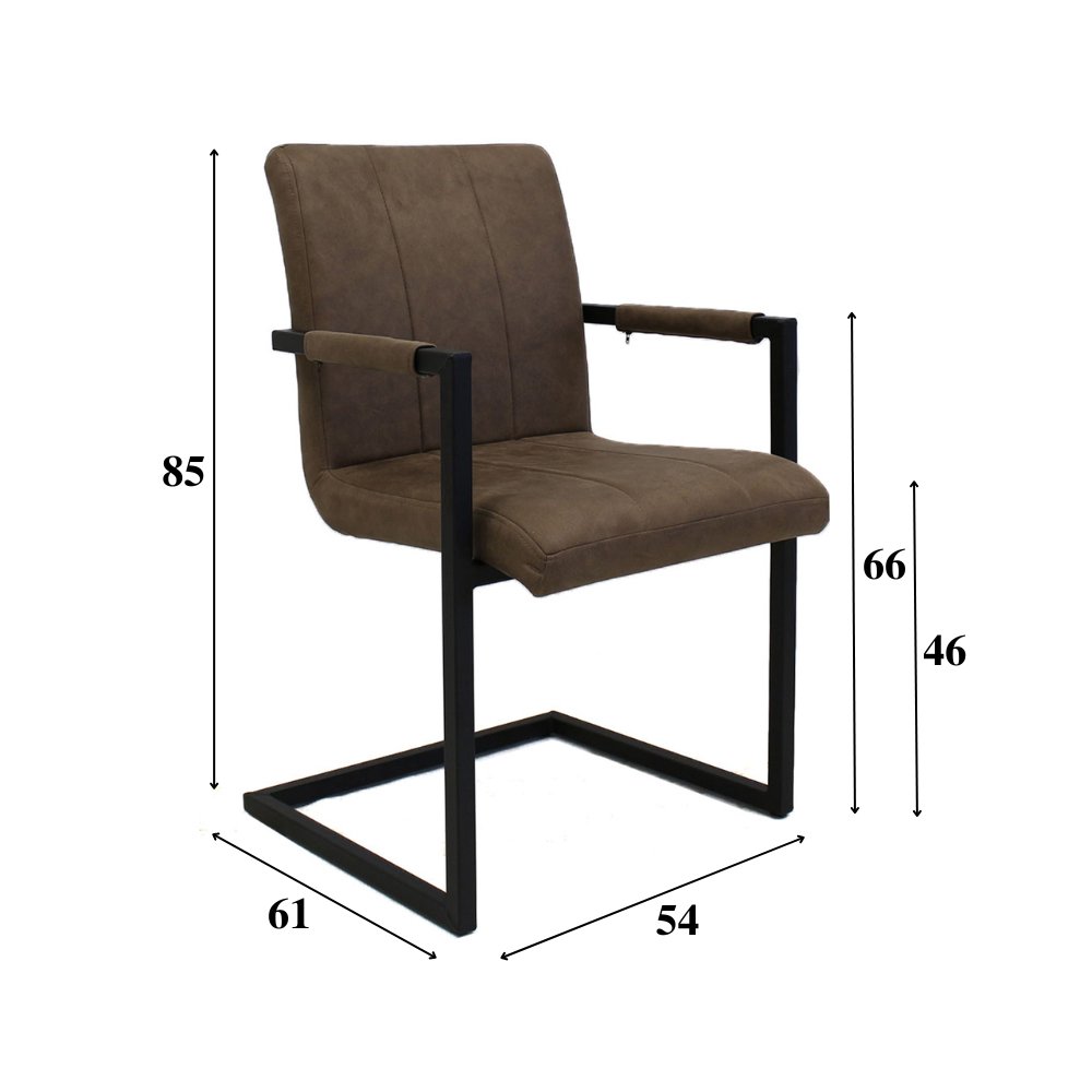 Spisestuestol Jackson Dimehouse Taupe LxBxH 71x58x54 Stof Hvid fotostørrelsesindikation