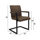 Spisestuestol Jackson Dimehouse Taupe LxBxH 71x58x54 Stof Hvid fotostørrelsesindikation