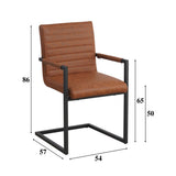 Spisestuestol Kuba Dimehouse Cognac LxBxH 71x59x58 Kunstlæder Hvid fotostørrelsesangivelse