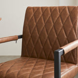 Spisestuestol Ruben Dimehouse Cognac LxBxH 71x59x58 Kunstlæder Atmosfærisk fotodetalje