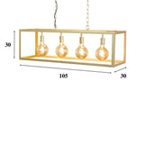 Hængelampe Aiden Dimehouse Guld LxBxH 105x41x36 Metal Hvid fotostørrelsesindikation