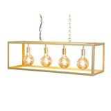 Hængelampe Aiden Dimehouse Guld LxBxH 105x41x36 Metal Hvid foto diagonalt set forfra