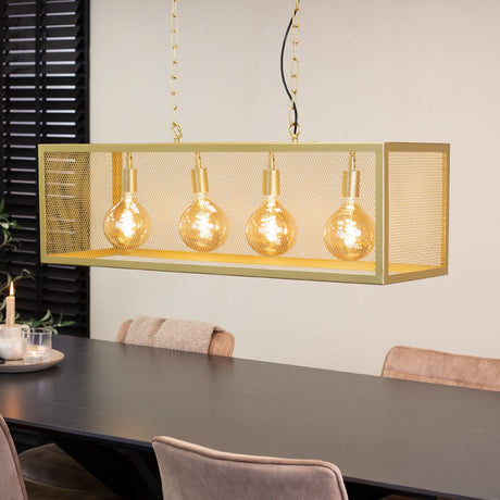 Duncan hængelampe Dimehouse Guld LxBxH 105x41x36 Metal Atmosfærisk foto diagonalt set forfra