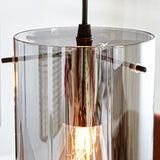 Hængelampe Hugo Dimehouse Antracit LxBxH 102x26x19 Glas Atmosfærisk fotodetalje