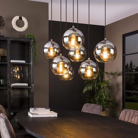 Hængelampe Juliette DH Interiør Sølv LxBxH 116x48x33 Sølv Ambient foto diagonalt set forfra